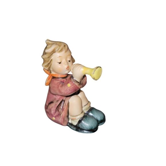 Goebel Child Figurine with Horn - Picture 1 of 8